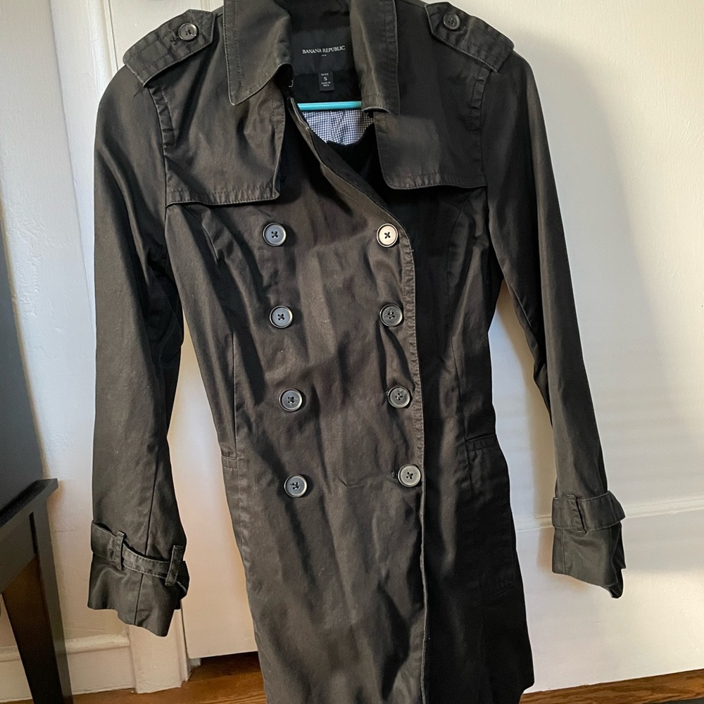 Banana Republic Black Trench Coat